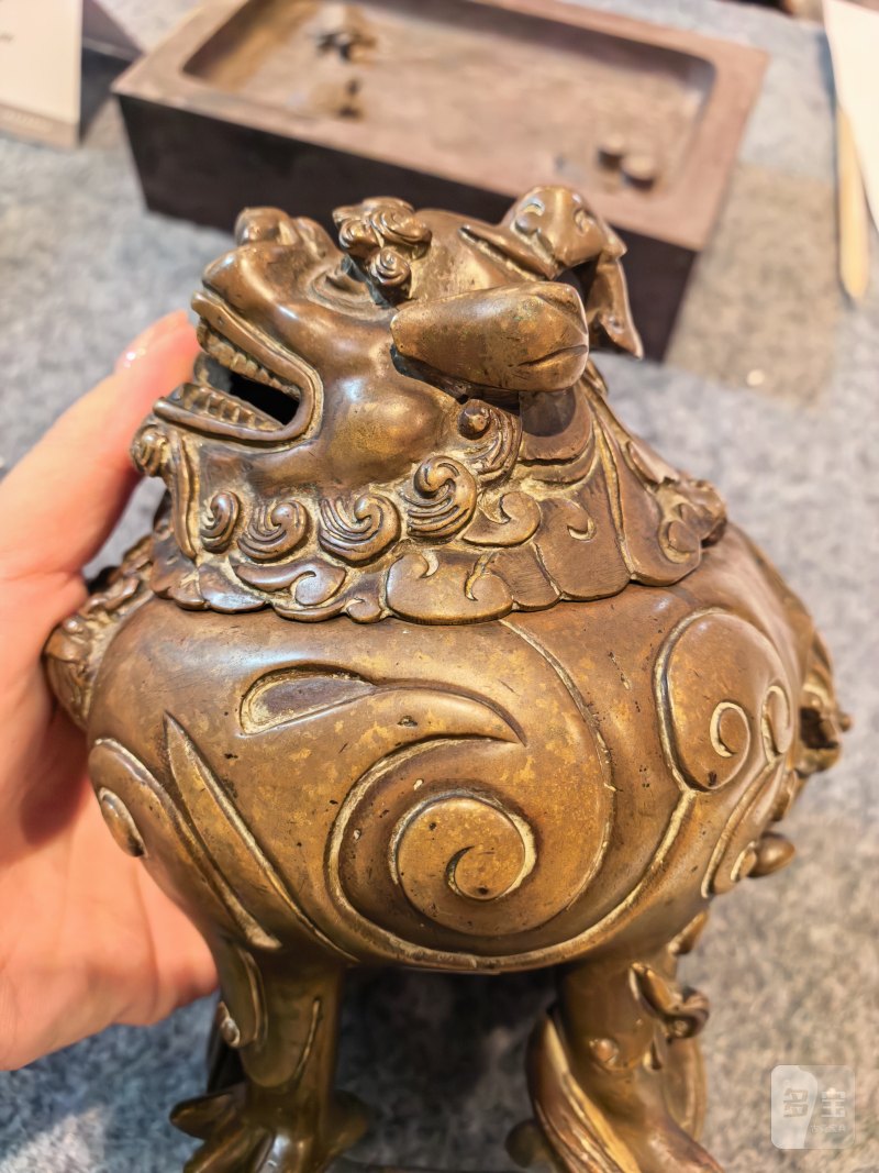 清 铜甪端香薰 - 图7
